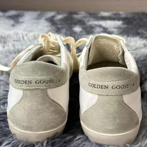 BRAND NEW never worn Golden Goose White, grey suede, and Red Star - Picture 6 of 7